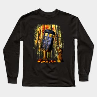 Halloween captured Blue Phone box Long Sleeve T-Shirt